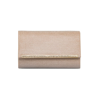 Clutch oro rosa con glitter e strass da donna Lora Ferres, Borse e accessori Donna, SKU b514000338, Immagine 0